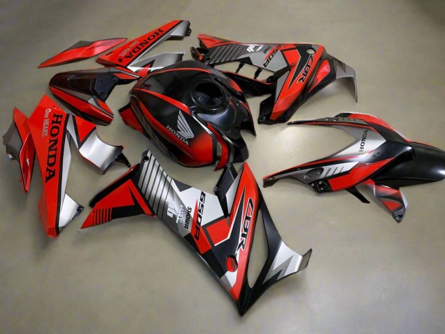 Carénages Moto Honda CBR650R 2019-2020 - Argent Rouge Noir Brillant