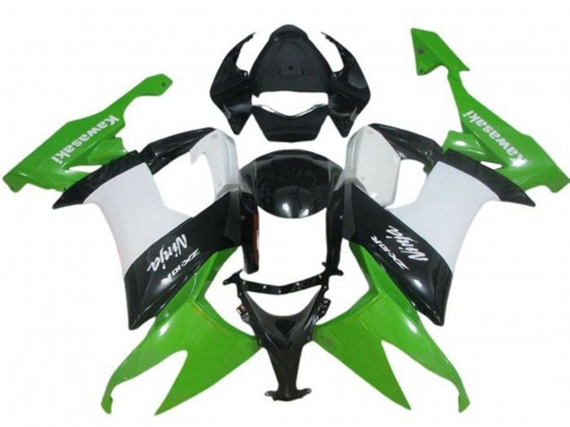 Carénage Moto Kawasaki ZX10R 2008-2010 - Vert Blanc Noir