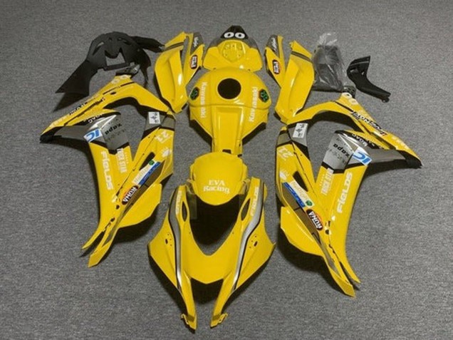 Carénages Moto Kawasaki ZX10R 2016-2020 - Jaune Bleu Blanc Trick Star EVA Courses