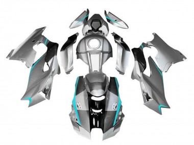 Carénages Moto Kawasaki ZX10R 2021-2025 - Argent Gris Noir Bleu