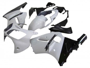 Carénages Moto Kawasaki ZX12R 2002-2006 - Blanc Noir Brillant