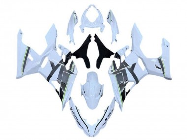 Carénages Moto Kawasaki Ninja 400 2018-2024 - Blanc Gris Noir Vert