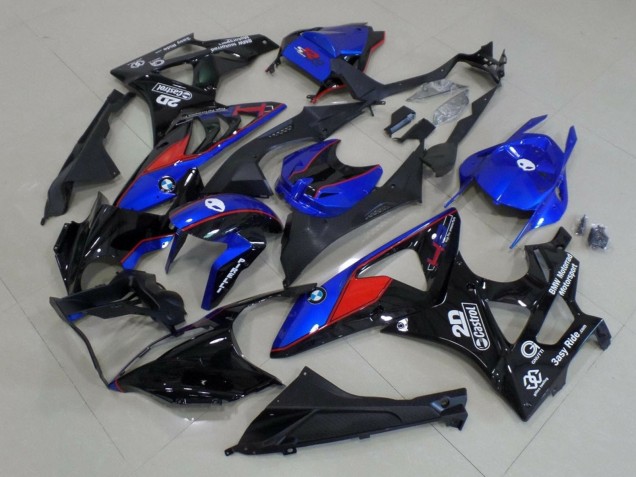 Carénages Moto BMW S1000RR 2015-2016 - Bleu Rouge Noir Brillant Castrol