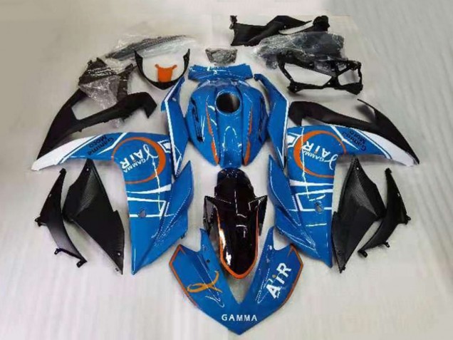 Carénages Moto Yamaha YZF R3 2015-2018 - Bleu Blanc Noir Orange