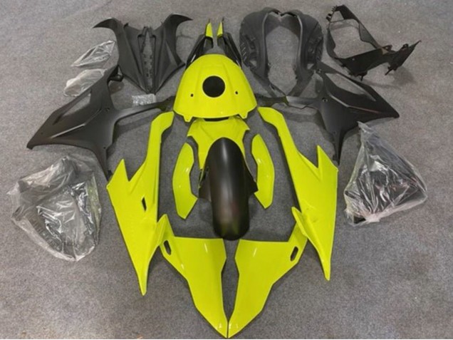 Carénages Moto BMW S1000RR 2019-2022 - Jaune Néon Noir Mat