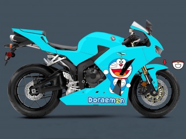 Carénages Moto Honda CBR600RR 2013-2026 - Bleu Clair Doraemon