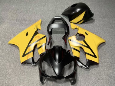 Carénages Moto Honda CBR600 F4i 2001-2003 - Jaune Noir Mat