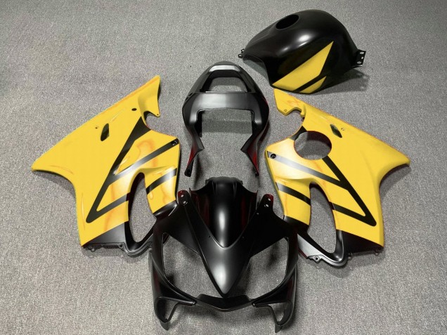 Carénages Moto Honda CBR600 F4i 2001-2003 - Jaune Noir Mat