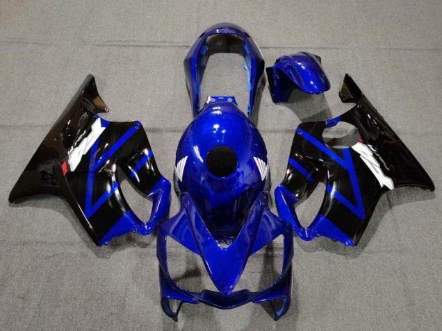 Carénages Moto Honda CBR600 F4i 2004-2007 - Bleu Noir Brillant