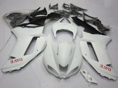 Carénages Moto Kawasaki ZX6R 2007-2008 - Matte Blanc Rouge