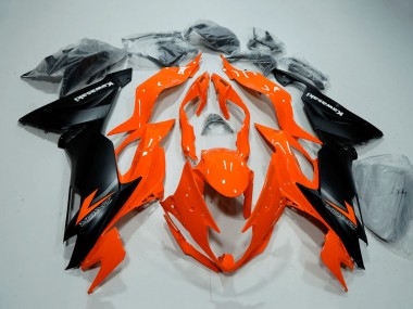 Carénages Moto Kawasaki ZX6R 2019-2022 - Orange Noir Mat