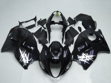 Carénages Moto Suzuki GSXR 1300 Hayabusa 1996-2007 - Noir Brillant Blanc Décalque