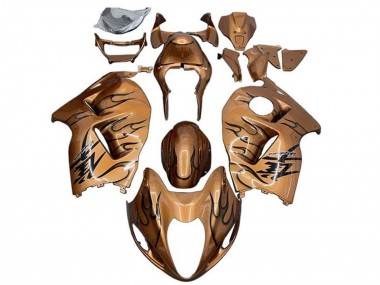 Carénages Moto Suzuki GSXR 1300 Hayabusa 2008-2020 - Bronze Noir Flamme