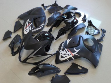 Carénages Moto Suzuki GSXR 1300 Hayabusa 2008-2020 - Noir Mat Noir Brillant Argent