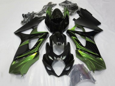 Carénages Moto Suzuki GSXR 1000 2007-2008 - Vert Noir Brillant