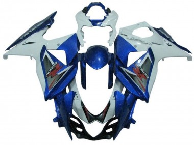 Kits Carénage Moto ABS Suzuki GSXR 1000 2009-2016 - Blanc Bleu Argent