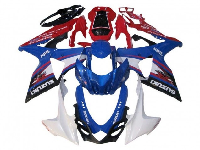 Carénages Moto Suzuki GSXR 1000 2009-2016 - Bleu Blanc Rouge Noir Bande