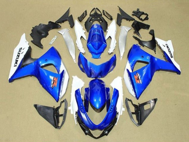 Carénages Moto Suzuki GSXR 1000 2009-2016 - Blanc Bleu Rouge