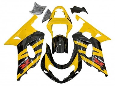 Carénages Moto Suzuki GSXR 600 / GSXR 750 2001-2003 - Jaune Noir Bande Rouge
