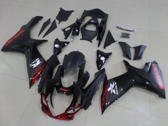 Carénages Moto Suzuki GSXR 600 / GSXR 750 2011-2024 - Noir Mat Noir Brillant Rouge Blanc