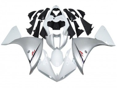 Carénages Moto Yamaha YZF 1000 R1 2009-2011 - Blanc Argent Noir