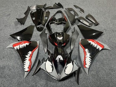 Carénages Moto Yamaha YZF 1000 R1 2012-2014 - Noir Brillant Blanc Rouge Requin