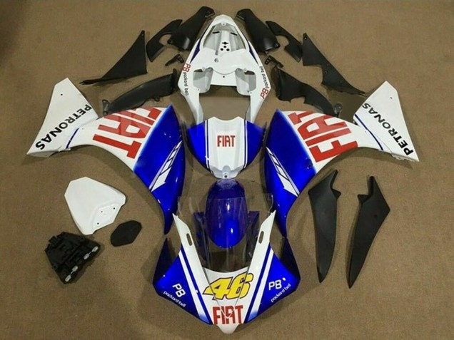 Carénages Moto Yamaha YZF 1000 R1 2012-2014 - Blanc Bleu Rouge Fiat 46