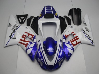 Carénages Moto Yamaha YZF 1000 R1 1998-1999 - Blanc Bleu Rouge Jaune Fiat Petronas Motul