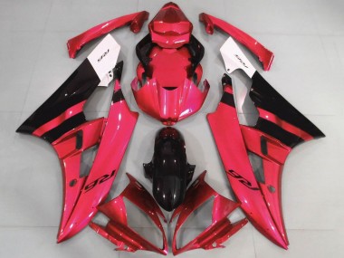 Carénages Moto Yamaha YZF R6 2006-2007 - Blanc Rouge Noir Brillant