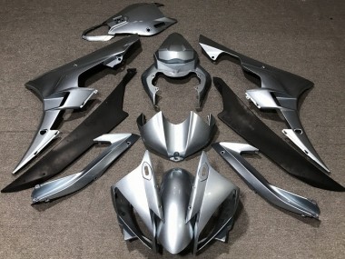 Carénages Moto Yamaha YZF R6 2006-2007 - Argent Noir Mat