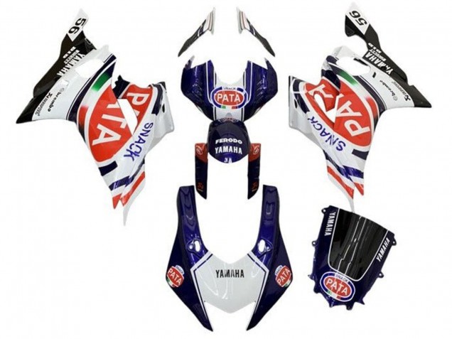 Carénages Moto Yamaha YZF R6 2017-2023 - Blanc Bleu Rouge Noir Pata