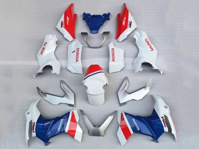 Carénages Moto Honda ADV160 2022-2024 - Blanc Rouge Bleu HRC