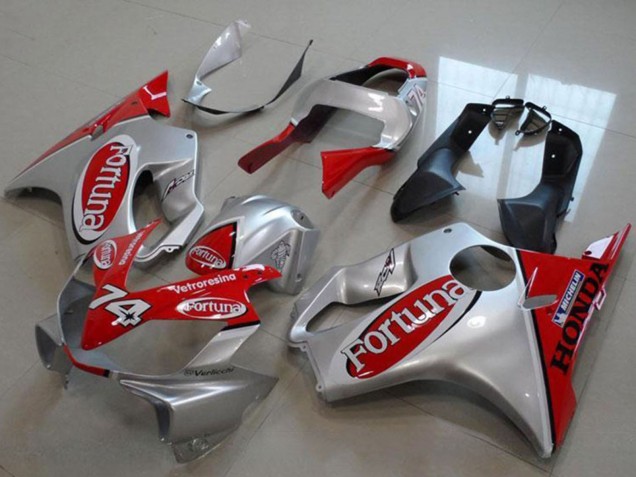 Carénages Moto Honda VTR1000 2000-2006 - Argent Rouge Fortuna 74