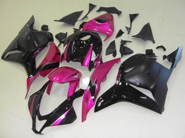Carénages Moto Honda CBR600RR 2009-2012 - Rose Noir Brillant Noir Mat
