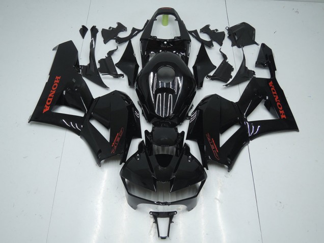 Carénages Moto Honda CBR600RR 2013-2023 - Noir Brillant Rouge Décalque