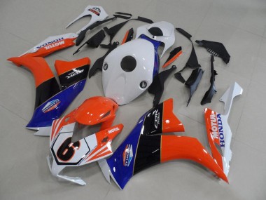 Carénages Moto Honda CBR1000RR 2012-2016 - Blanc Bleu Orange Noir Brillant TT Legends 6