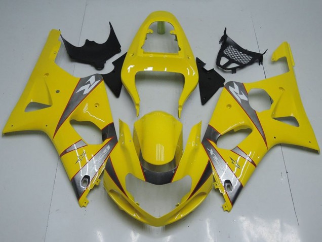 Carénages Moto Suzuki GSXR 1000 2000-2002 - Jaune Argent Gris