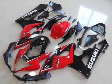 Carénages Moto Suzuki GSXR 1000 2005-2006 - Rouge Noir Brillant OEM Style