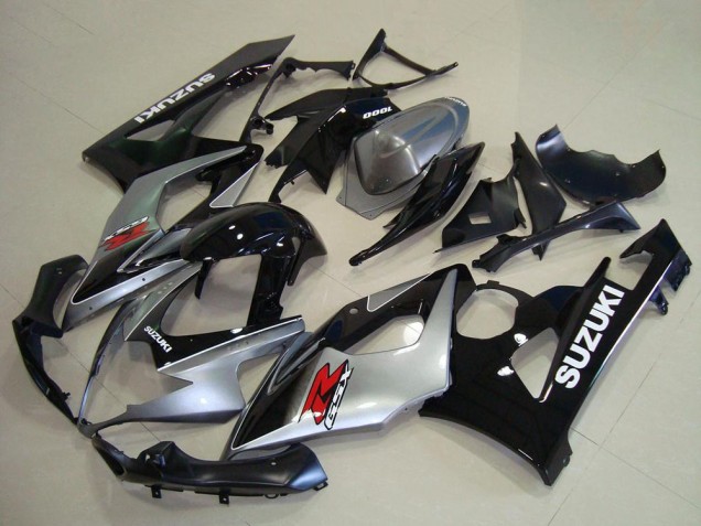 Kits Carénage Moto ABS Suzuki GSXR 1000 2005-2006 - Argent Noir Rouge