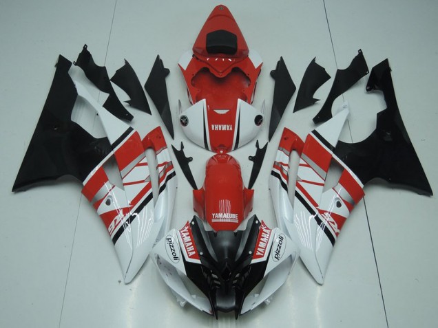 Carénage Moto Yamaha YZF R6 2008-2016 - Blanc Rouge Noir