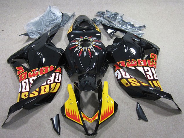 Carénages Moto Honda CBR600RR 2009-2012 - Jaune Noir Brillant Rouge Rossi