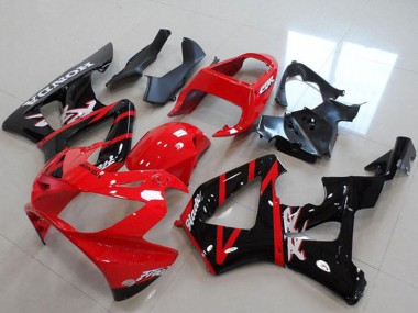 Carénages Moto Honda CBR900RR 929 2000-2001 - Rouge Noir Brillant Bande