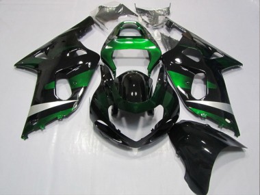 Carénages Moto Suzuki GSXR 600 2001-2003 - Noir Brillant Vert