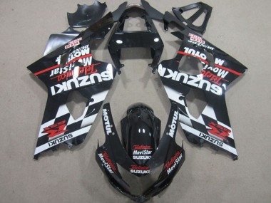 Carénages Moto Suzuki GSXR 600 2004-2005 - Noir Brillant Rouge Blanc Telefonica MoviStar