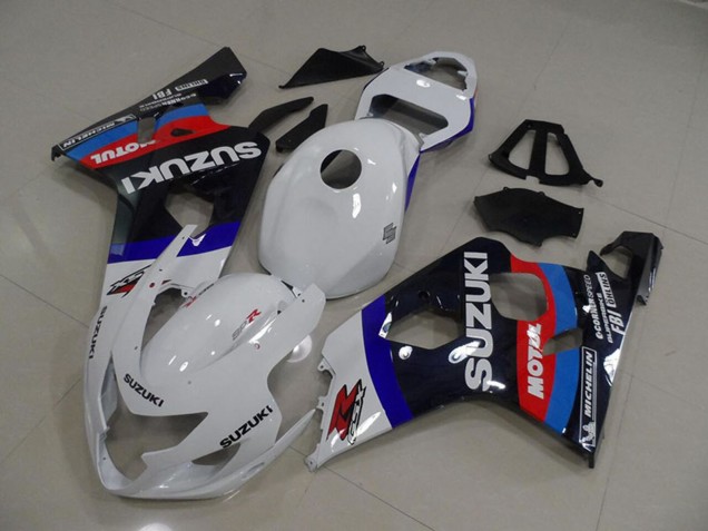 Carénages Moto Suzuki GSXR 750 2004-2005 - Blanc Bleu Rouge Noir Motul