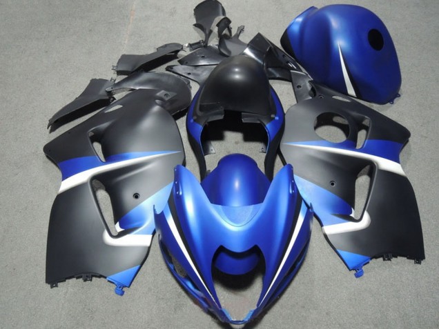 Carénages Moto Suzuki GSXR 1300 Hayabusa 1996-2007 - Bleu Blanc Noir Mat