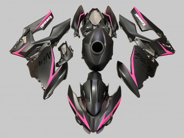Carénages Moto Kawasaki EX400 2018-2024 - Noir Mat Rose