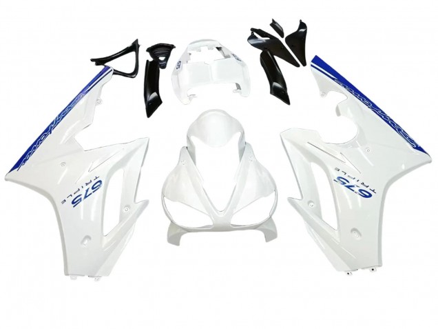 Carénages Moto Triumph Daytona 675 2006-2008 - Blanc Bleu