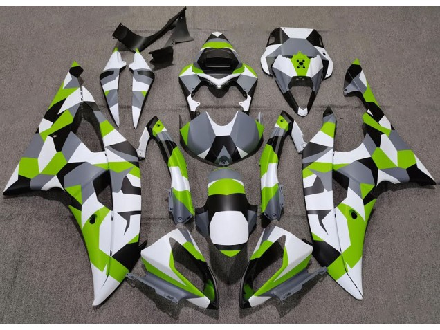 Vert Clair Camo Uni 08-16 R6 Carénage Vert Clair Camo Uni 08-16 R6 Carénage